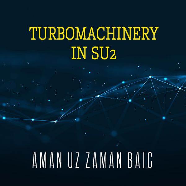 Blue abstract mesh background for video thumbnail for Aman Uz Zaman Baigs SU2 workshop presentation, Turbomachinery in SU2