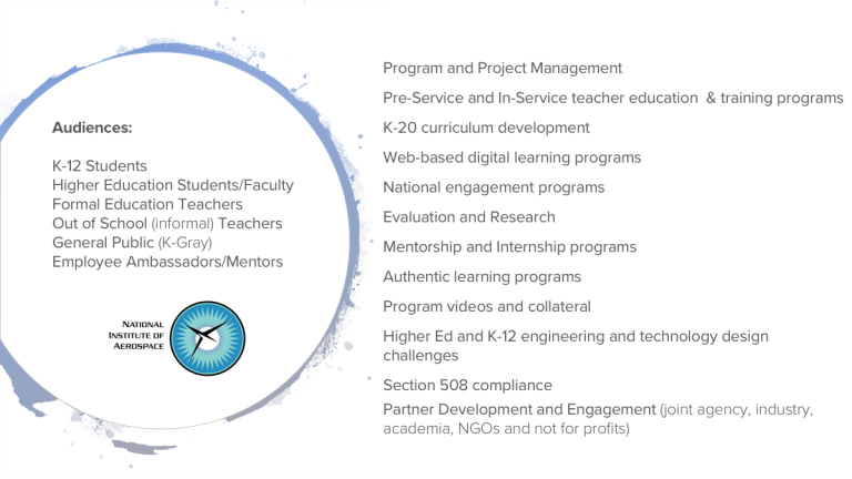 K-20 Educational Outreach | National Institute of Aerospace